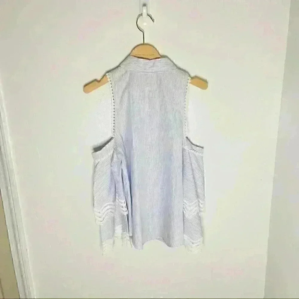 NWT Jonathan Simkhai Button Front Cold Blouse NWT - image 6